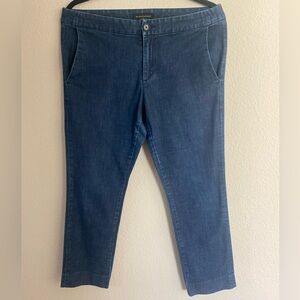 Banana Republic Women’s Hampton Fit Dark  Blue Denim Ankle Crop Pants Size 8